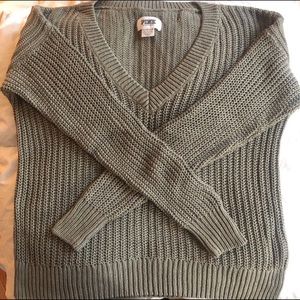 PINK Victoria’s Secret Green Olive Knit Sweater XS